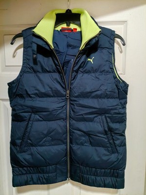 Puma Womens Down/Feather Vest Navy Blue Size S