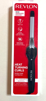 Revlon Curling Iron 3/4'' Ceramic Barrel Perfect Heat Professional Hair Styling