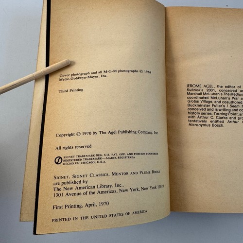 The Making of Kubrick's 2001 Jerome Agel 1970 Third Printing Sci-Fi Film - Picture 4 of 8