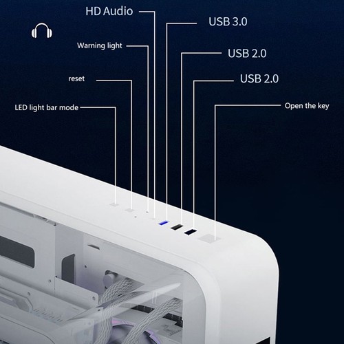Transparent PC Case With CPU/GPU Temperature LED Display Desktop Computer To _tm - Bild 12 von 14
