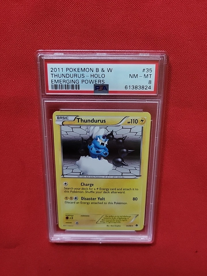Pokemon: Thundurus #35/98 HOLO RARE BW Emerging Powers 2011 Vintage - PSA 8 -A64 - Image 4 of 4