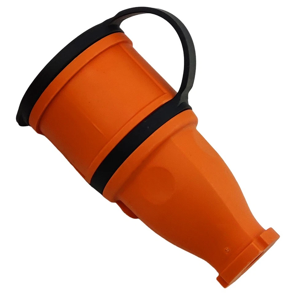 Gummikupplung 16A 230V 2P+E Steckdose Kupplung orange 8256 - Bild 1 von 4