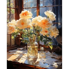 Flower Paint by Number for Adults-Floral Paint by Numbers for Adults Beginner, F