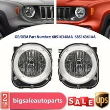 Headlights Set For 2019-2023 Jeep Renegade Left Right Halogen Headlamps Assembly