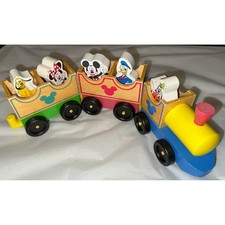 Disney Mickey Mouse Wooden Toy Train Set 4 Figures Melissa  Doug All Aboard