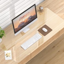 Clear Desk Mat, 31.5"x15.7" inch Large PVC Desk Protector Pad, Waterproof Non