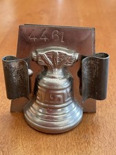 Piękny stary mały dzwonek forma czekoladowa forma do pieczenia nr 4461 markowany metal
