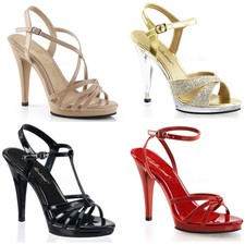 Pleaser Fabulicious 4 1/2" Heel Pf Criss-Cross Adult Women Sandals Flair41X