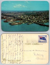 Aerial View Auckland New Zealand Harbor Postcard