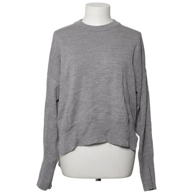 Dagmar, Strickpullover, Größe: M, Grau, Merinowolle, Einfarbig, Feinstrick #2DP