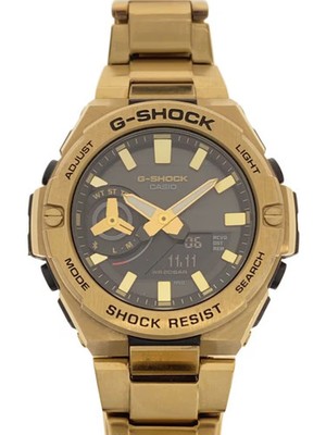 CASIO Quartz Watch Analog Stainless BLK GLD GST B500 .
