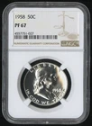 US Coin 1958 Franklin Silver Half Dollar Proof NGC PF67 NO RESERVE!