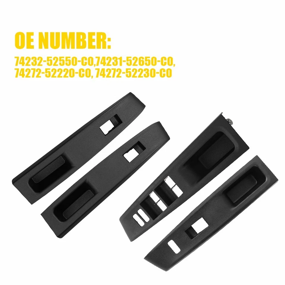 Juego de 4 molduras de bisel interruptor ventana puerta eléctrica para Toyota Yaris 2012-2014 4 puertas Foto 2 de 4