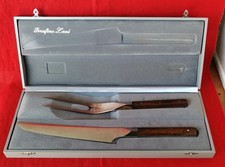 SERAFINO ZANI DISEGN SAMI WIRKKALA FORCHETTONE E COLTELLO PER ARROSTO E BARBEQUE