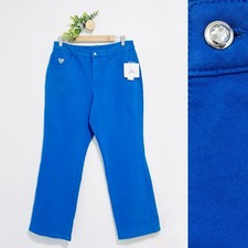 Quacker Factory Dream Jeannes NWT Blue Stretch Pants Size 8 - Flaw
