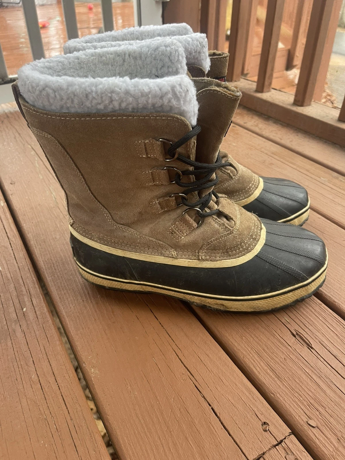 Herman's Survivors Boots Men 9 Brown Winter Waterproof Thinsulate 200 gram Pacs