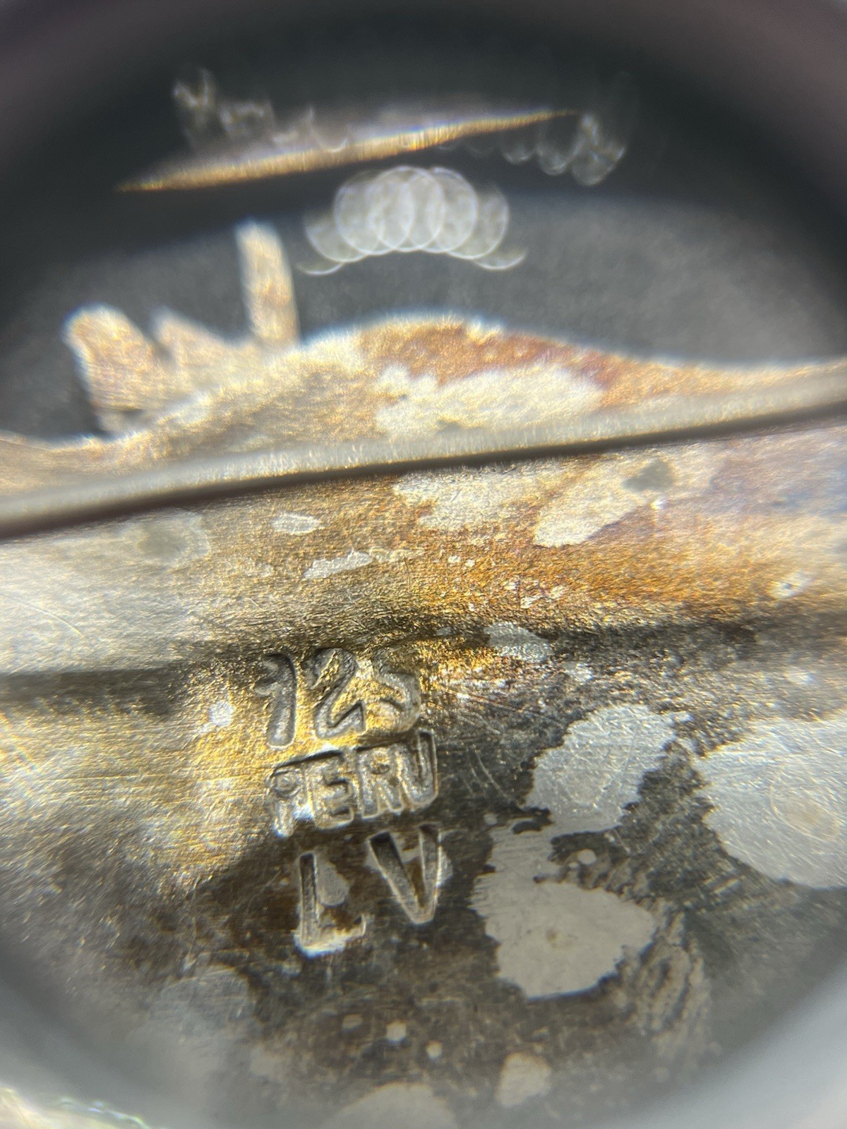 Peruvian llama sterling silver rectangle brooch p… - image 11