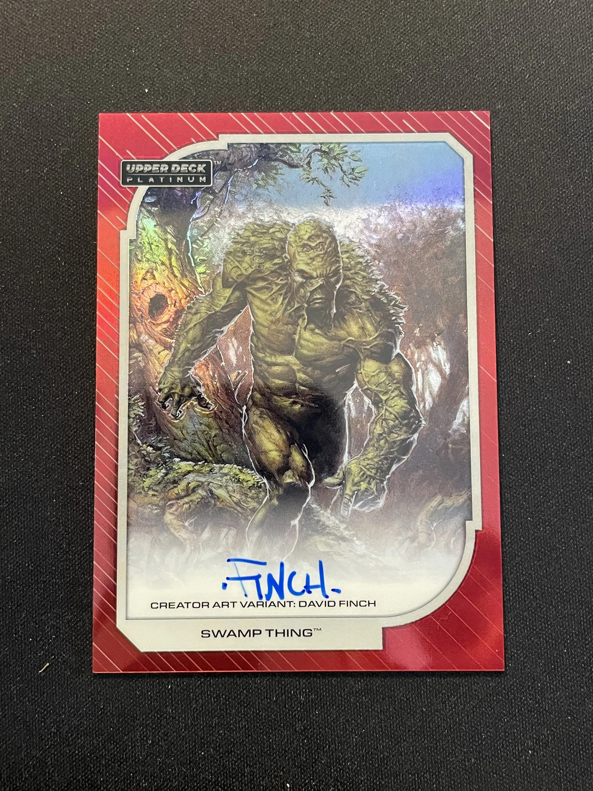 2026 Upper Deck Platinum DC Swamp Thing Red Rainbow Artist Auto David ...
