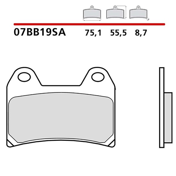 Brembo VORDERRADBREMSBELAGE-KIT FUR Ducati Supersport IE 750 99-02-COD. 07BB19SA-image