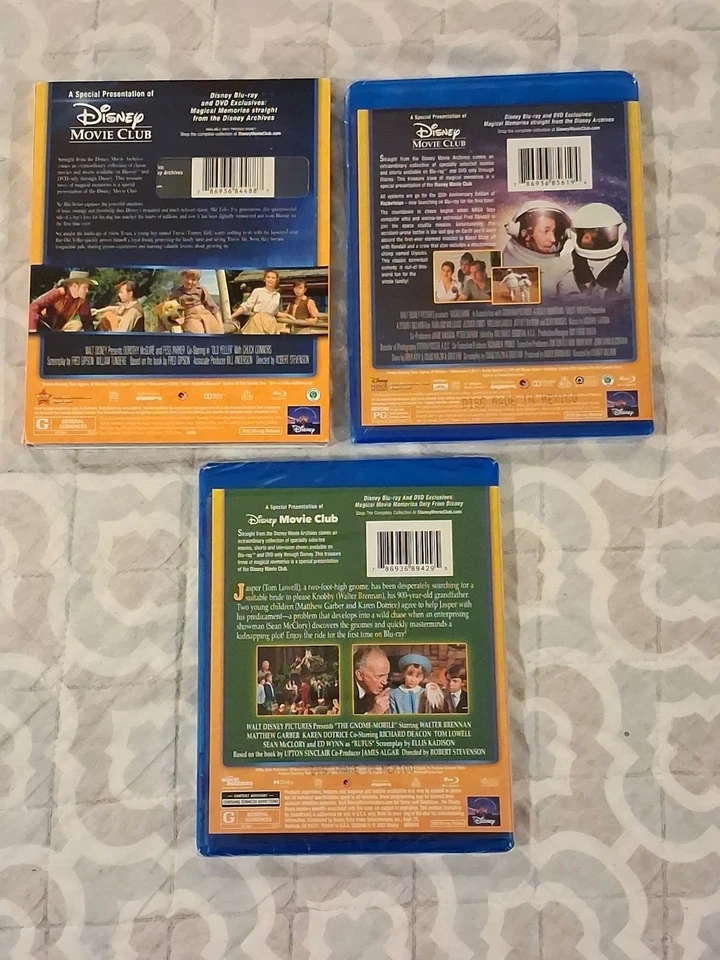 Rocketman + 2 more Disney Blu Ray Movie Club lot New Sealed OOP  - Image 2 of 2