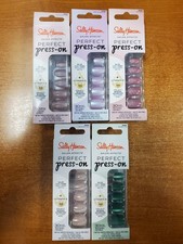 5 Pk: Sally Hansen Perfect Press-on Nails ASSORTED Short/Medium Squoval 5C-3257