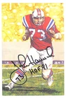 John Hannah Autographed Goal Line Art Card w/HOF Patriots BAS Beckett