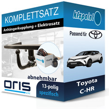 Für Toyota C-HR 11.2019-jetzt ORIS Anhängerkupplung abnehmbar + 13polig E-Satz