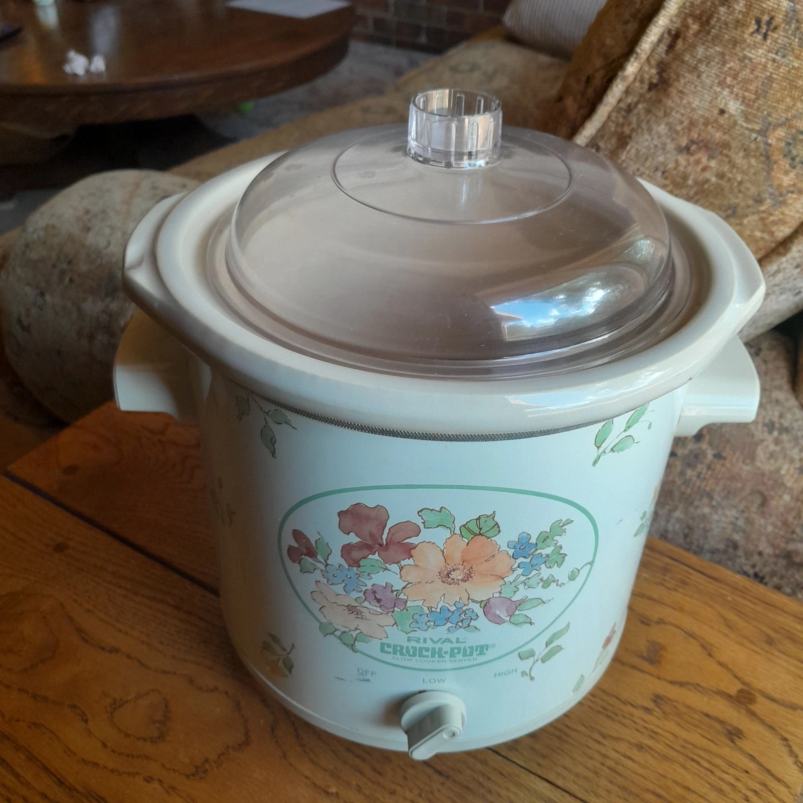 Vintage Rival 3150/2 Crock Pot Slow Cooker Removable Stoneware 3.5Qt TESTED