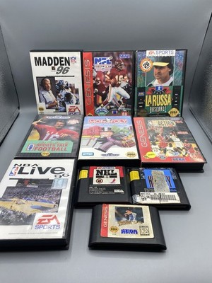Sega/Sega Genesis Game Lot of 10 Sports + Monopoly w/ Cases