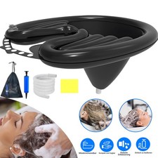 Haarwaschbecken Aufblasbar Salon PVC Becken Faltbar mit Ablaufschlauch & Pump
