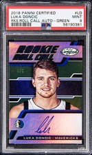 2018 Panini Certified Rookie Roll Call Autographs Mirror Green Luka Doncic #15 /