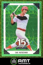 Carl Yastrzemski 2025 Leaf 15th Anniversary NSCC Redemption 3/6 1991 Lazer Green