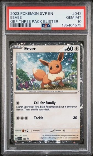 Pokemon Eevee #043 PSA 10 Black Star Promo 3-Pack Blister OBF GEM MINT Swirl