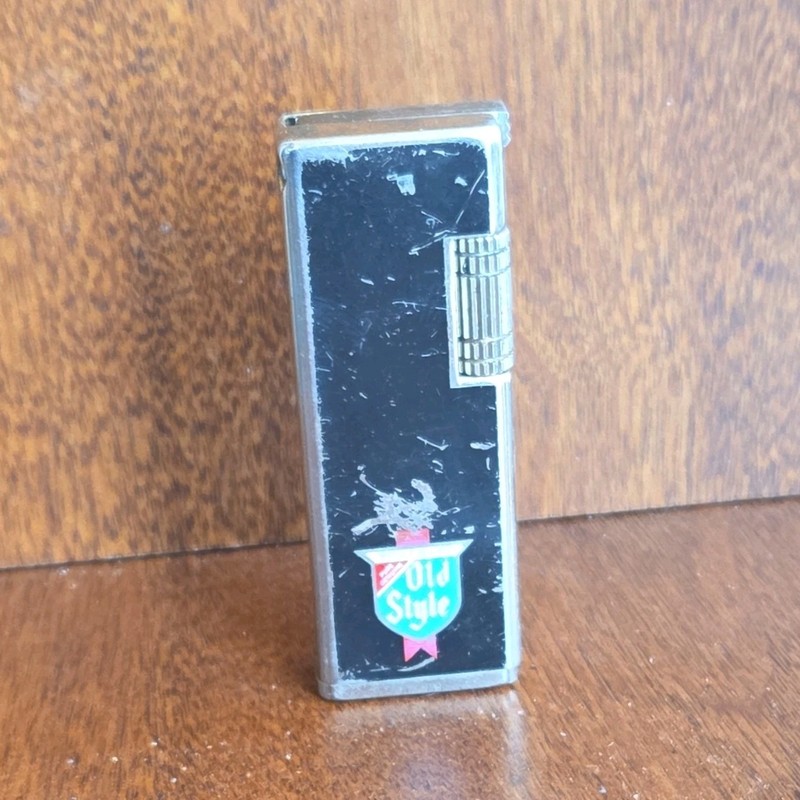  vintage Heileman's Old Style Breweriana Lighter Black Collectible rare