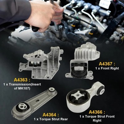 4PCS MOTOR MOUNT KIT FOR 2014-2020 NISSAN ROGUE 2.5L ENGINE - AUTO TRANSMISSION