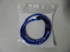 TITANIUM SPORTS POWER NECKLACE ABSORB THE ENERGY AND FEEL THE POWER BLUE WHITE