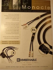 Kimber Kable Monocle Defining Affordable High End Cables Vintage 1985 Print Ad