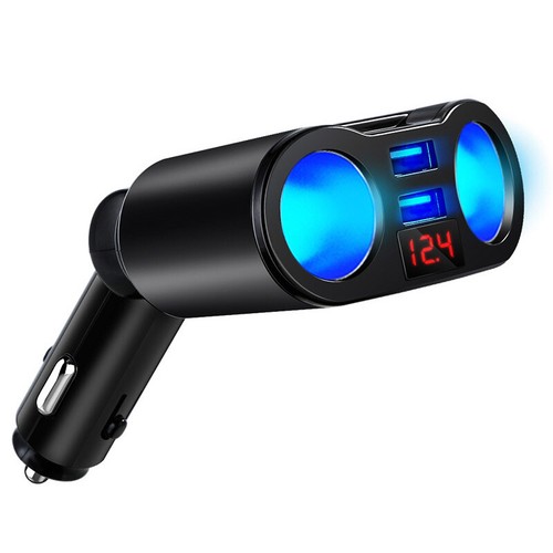 Car Charger 2 USB Smoke Lighter Socket Splitter Adapters For Smartphone Vehicles - Picture 13 of 14