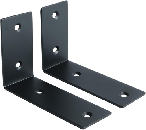 Staffe per Mensole Pesanti, Staffe Mensola Nero in Acciaio Inox Staffa Angolare,