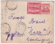 Barbade Mi.Nr. 124 & Dominique Mi.Nr. 42 MiF Sur Lettre Vers Halle 1910