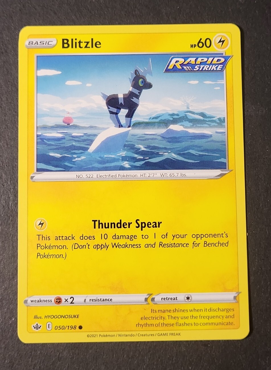 Pokemon Chilling Reign Blitzle Common Card 050/198 NM