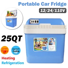 Electric Cooler and Warmer Portable Car Fridge 24L/25Qt Car and Home Freezer RV