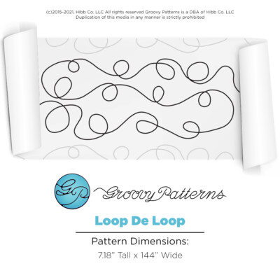 Groovy Patterns Longarm Quilting Pantograph - Loop de Loop Design