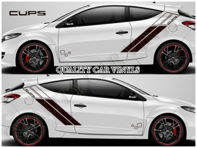 Renault Megane Trophy Racing Streifen Cups MK3 Vinyl Grafik Aufkleber Aufkleber RS98