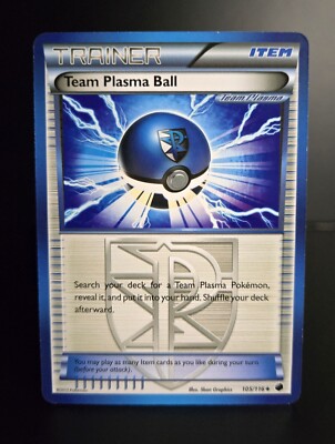 Pokémon TCG - TEAM PLASMA BALL 105/116 - BLACK & WHITE PLASMA FREEZE 2013 -  NM