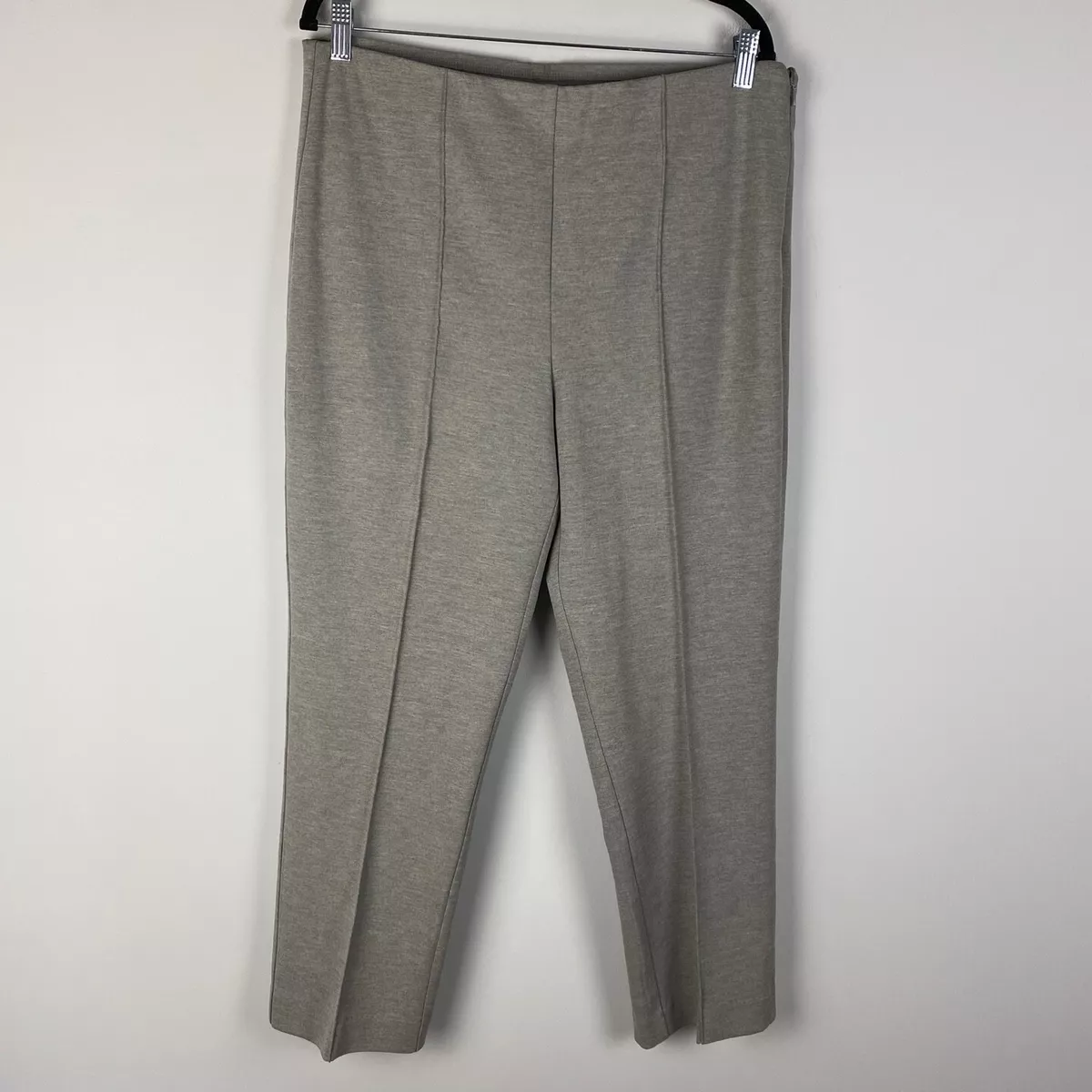 Chico's Ponte Knit Pants Straight Leg Side Zip Womens 2 US Large