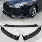 For 2012-2014 Ford Focus St Mk3 Gt-Style Painted Black Front Bumper Spoiler Lip (For: Ford Focus)