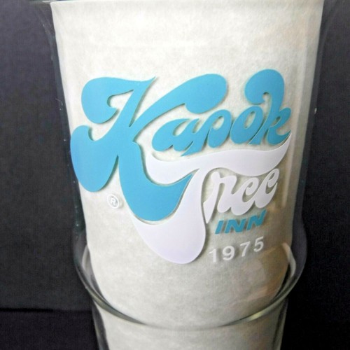 Vtg 1975 Kapok Tree Inn Souvenir Bamboo Tiki Glass Peter Pan Inn Urbana MD - Picture 3 of 4