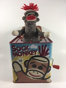 schylling sock monkey jack in the box