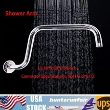 Shower Head Extension Arm S Shaped Gooseneck Long Shower Extender Pipe USA
